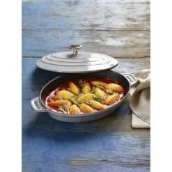 Staub Pirofila Con Coperchio Ovale - 23 Cm, Grigio Grafite 9 Staub Pirofila Con Coperchio Ovale - 23 Cm, Grigio Grafite -Staub Shop 000017031