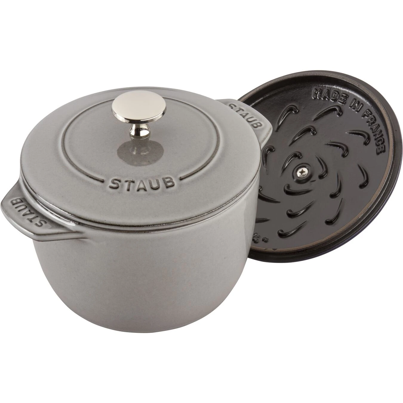 Staub Cocotte Per Riso 16 Cm, Rotondo, Grigio Grafite, Ghisa 3 Staub Cocotte Per Riso 16 Cm, Rotondo, Grigio Grafite, Ghisa - immagine 3