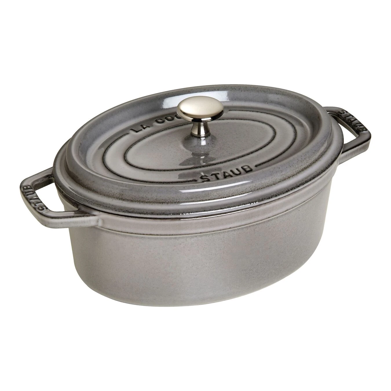 Staub Cocotte Ovale - 23 Cm, Grigia 1 Staub Cocotte Ovale - 23 Cm, Grigia