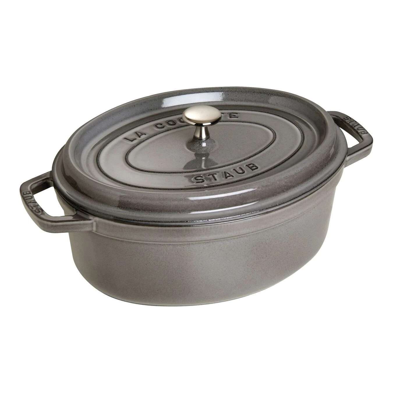 Staub Cocotte Ovale - 27 Cm, Colore Grigio Grafite 1 Staub Cocotte Ovale - 27 Cm, Colore Grigio Grafite