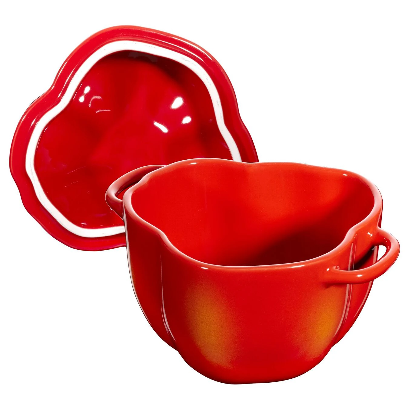 Staub Cocotte Peperone - 11 Cm, Arancione-Rosso 2 Staub Cocotte Peperone - 11 Cm, Arancione-Rosso - immagine 2