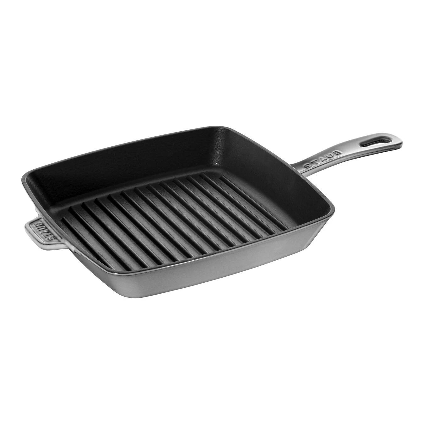 Staub Grill Con Manico Quadrata - 26 X 26 Cm, Colore Grigio Grafite 1 Staub Grill Con Manico Quadrata - 26 X 26 Cm, Colore Grigio Grafite