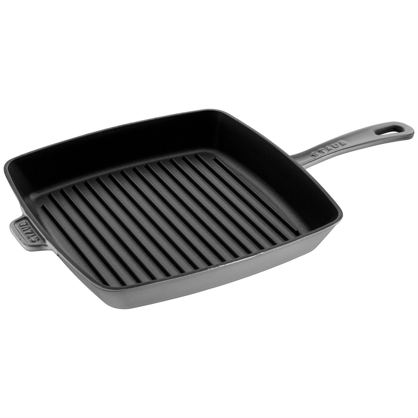Staub Grill Con Manico Quadrata - 30 Cm, Colore Grigio Grafite 1 Staub Grill Con Manico Quadrata - 30 Cm, Colore Grigio Grafite