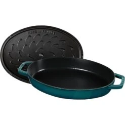 Staub Pirofila Con Coperchio Ovale - 33 Cm, La-Mer 10 Staub Pirofila Con Coperchio Ovale - 33 Cm, La-Mer -Staub Shop 40501 125 0 6