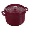 Staub Cocotte Vento Rotonda - 24 Cm, Bordeaux