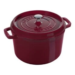 Staub Cocotte Vento Rotonda - 24 Cm, Bordeaux