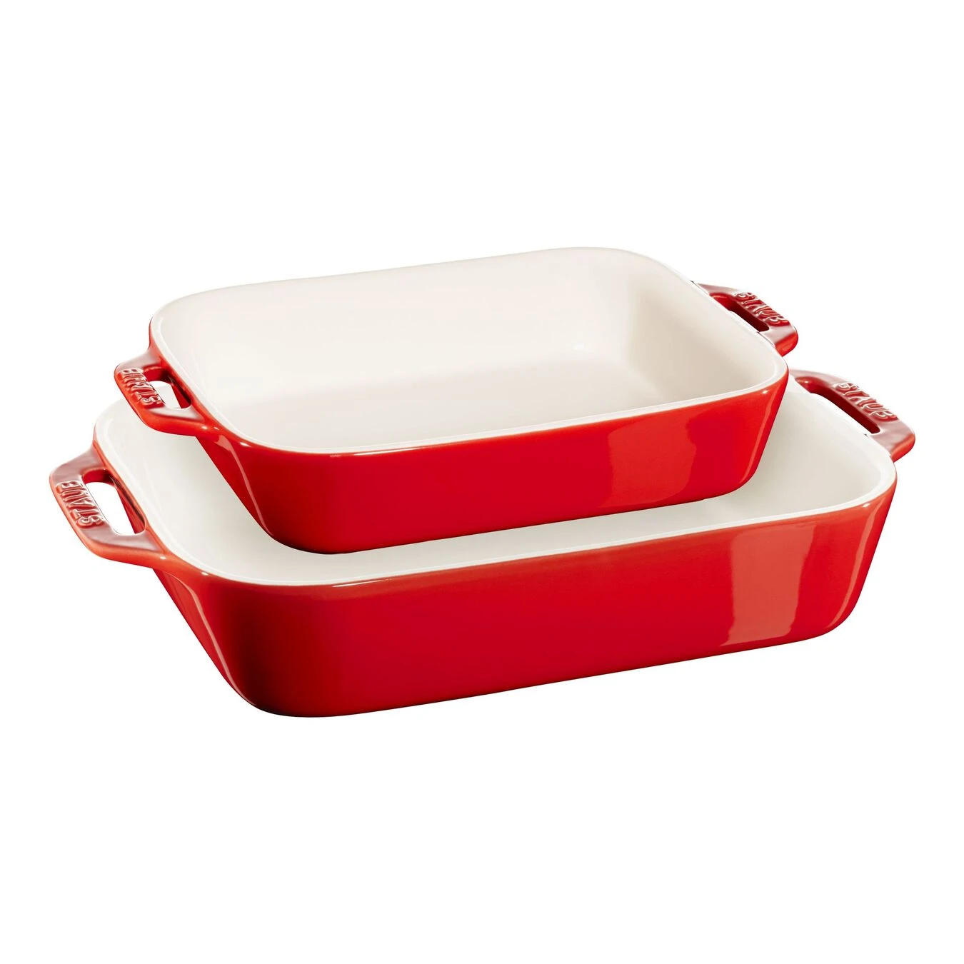 Staub Set Di Pirofile Rettangolare - 2-pz., Ciliegia 1 Staub Set Di Pirofile Rettangolare - 2-pz., Ciliegia