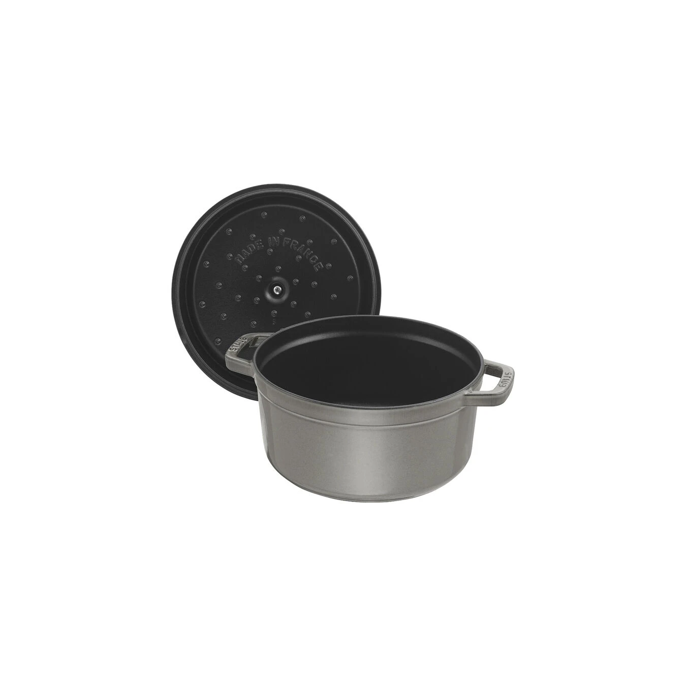 Staub Cocotte Rotonda - 34 Cm, Colore Grigio Grafite 3 Staub Cocotte Rotonda - 34 Cm, Colore Grigio Grafite - immagine 3