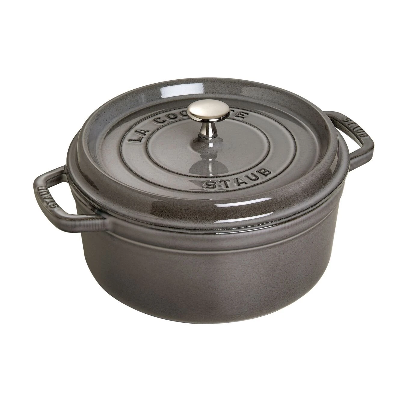 Staub Cocotte Rotonda - 26 Cm, Colore Grigio Grafite 1 Staub Cocotte Rotonda - 26 Cm, Colore Grigio Grafite