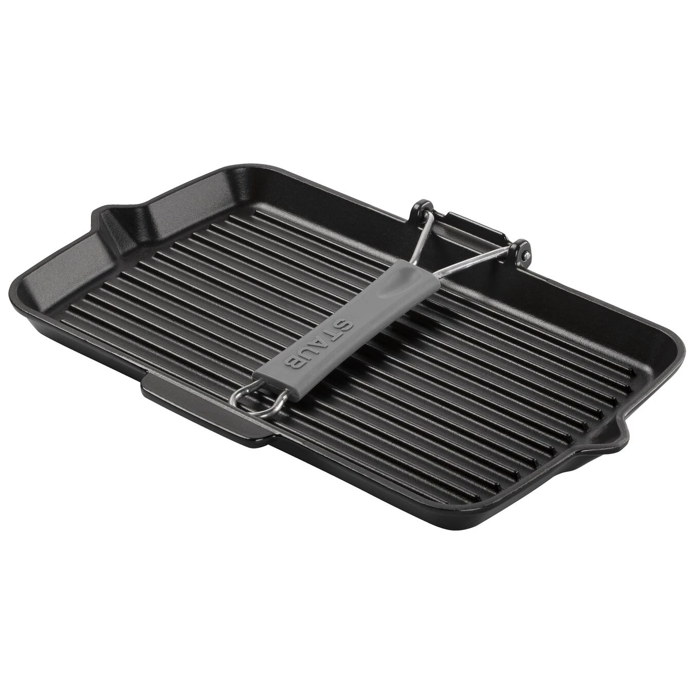 Staub Grill Con Becchi Rettangolare - 34 X 21 Cm, Nero 2 Staub Grill Con Becchi Rettangolare - 34 X 21 Cm, Nero - immagine 2
