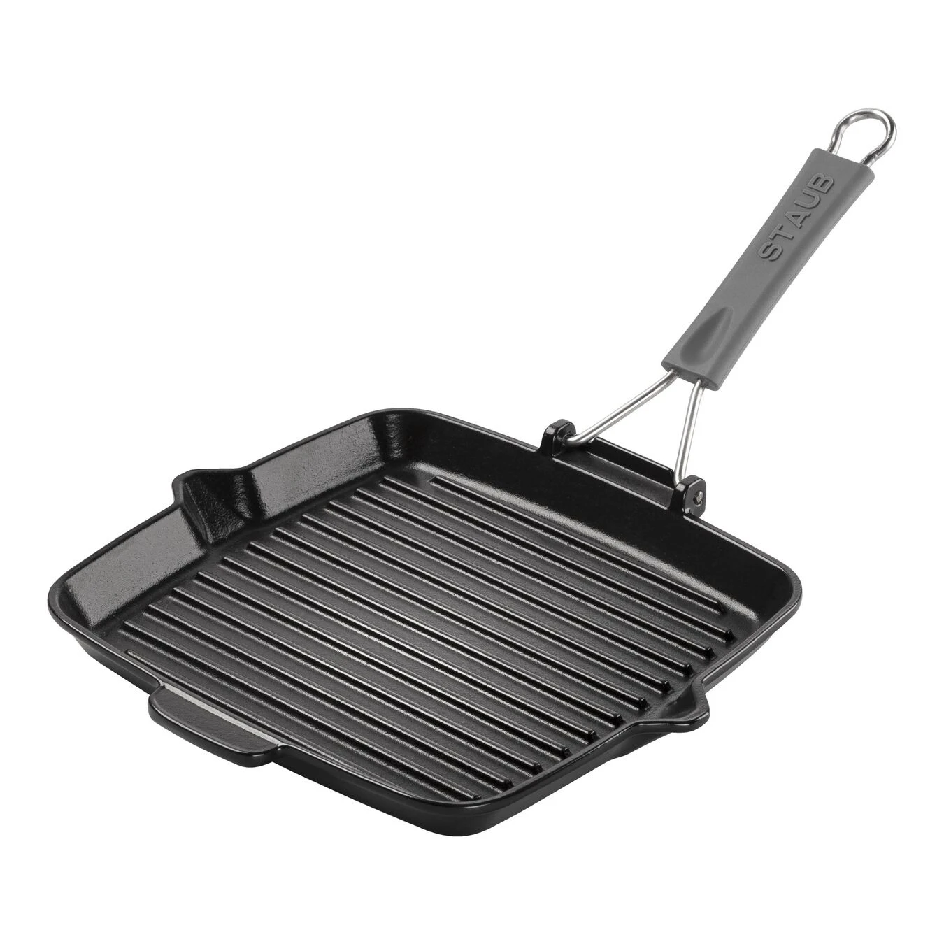 Staub Grill Con Becchi Quadrata - 24 X 24 Cm, Nero 1 Staub Grill Con Becchi Quadrata - 24 X 24 Cm, Nero