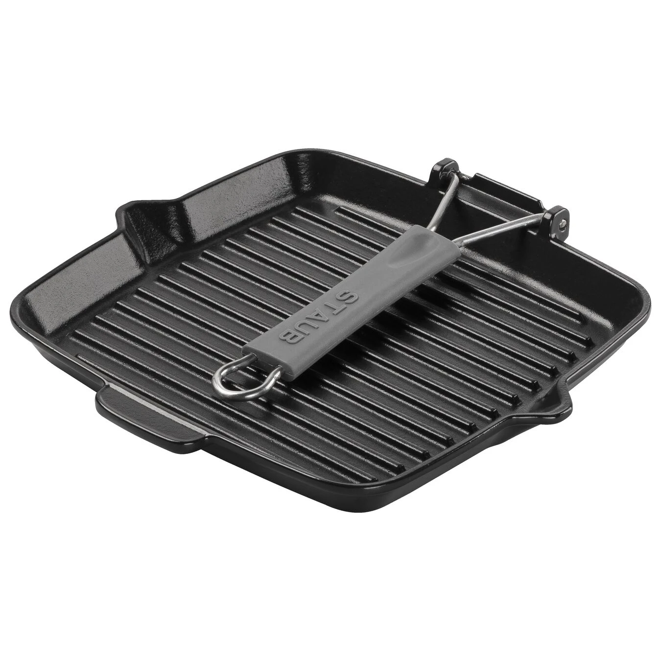 Staub Grill Con Becchi Quadrata - 24 X 24 Cm, Nero 2 Staub Grill Con Becchi Quadrata - 24 X 24 Cm, Nero - immagine 2