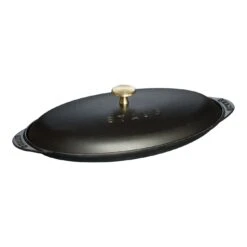 Staub Pirofila Con Coperchio Ovale - 31 Cm, Nero