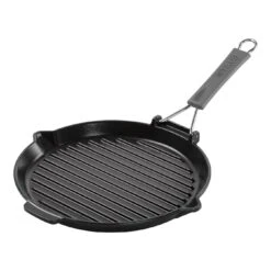 Staub Grill Con Becchi Rotonda - 28 Cm, Nero