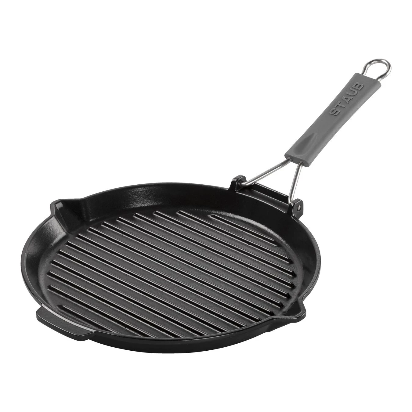 Staub Grill Con Becchi Rotonda - 28 Cm, Nero 1 Staub Grill Con Becchi Rotonda - 28 Cm, Nero