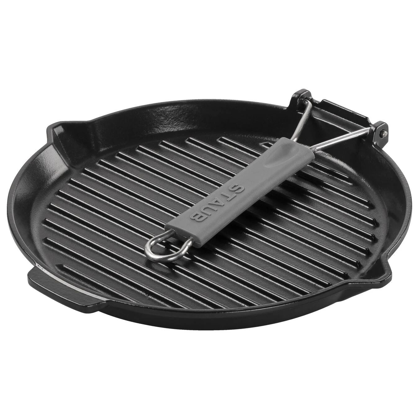 Staub Grill Con Becchi Rotonda - 28 Cm, Nero 2 Staub Grill Con Becchi Rotonda - 28 Cm, Nero - immagine 2
