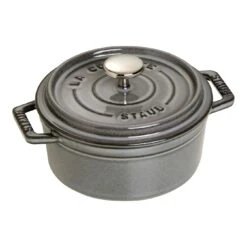 Staub Cocotte Rotonda - 12 Cm, Colore Grigio Grafite