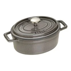 Staub Cocotte Ovale - 17 Cm, Colore Grigio Grafite