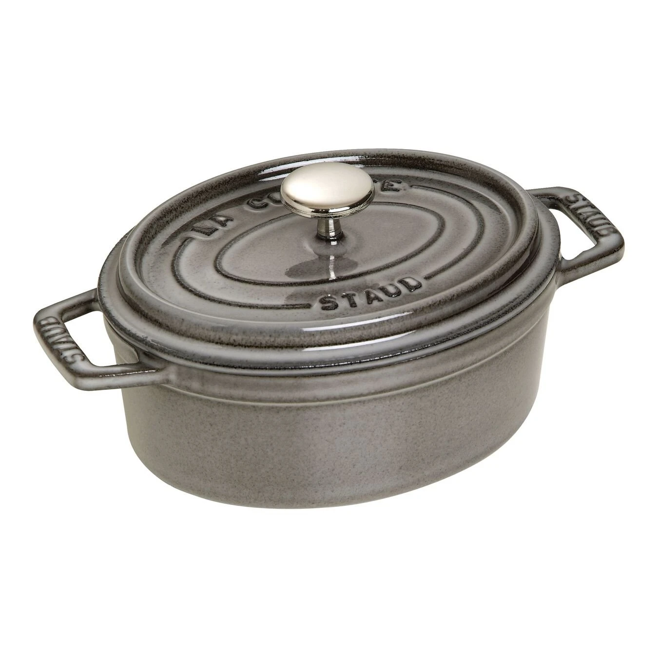 Staub Cocotte Ovale - 17 Cm, Colore Grigio Grafite 1 Staub Cocotte Ovale - 17 Cm, Colore Grigio Grafite
