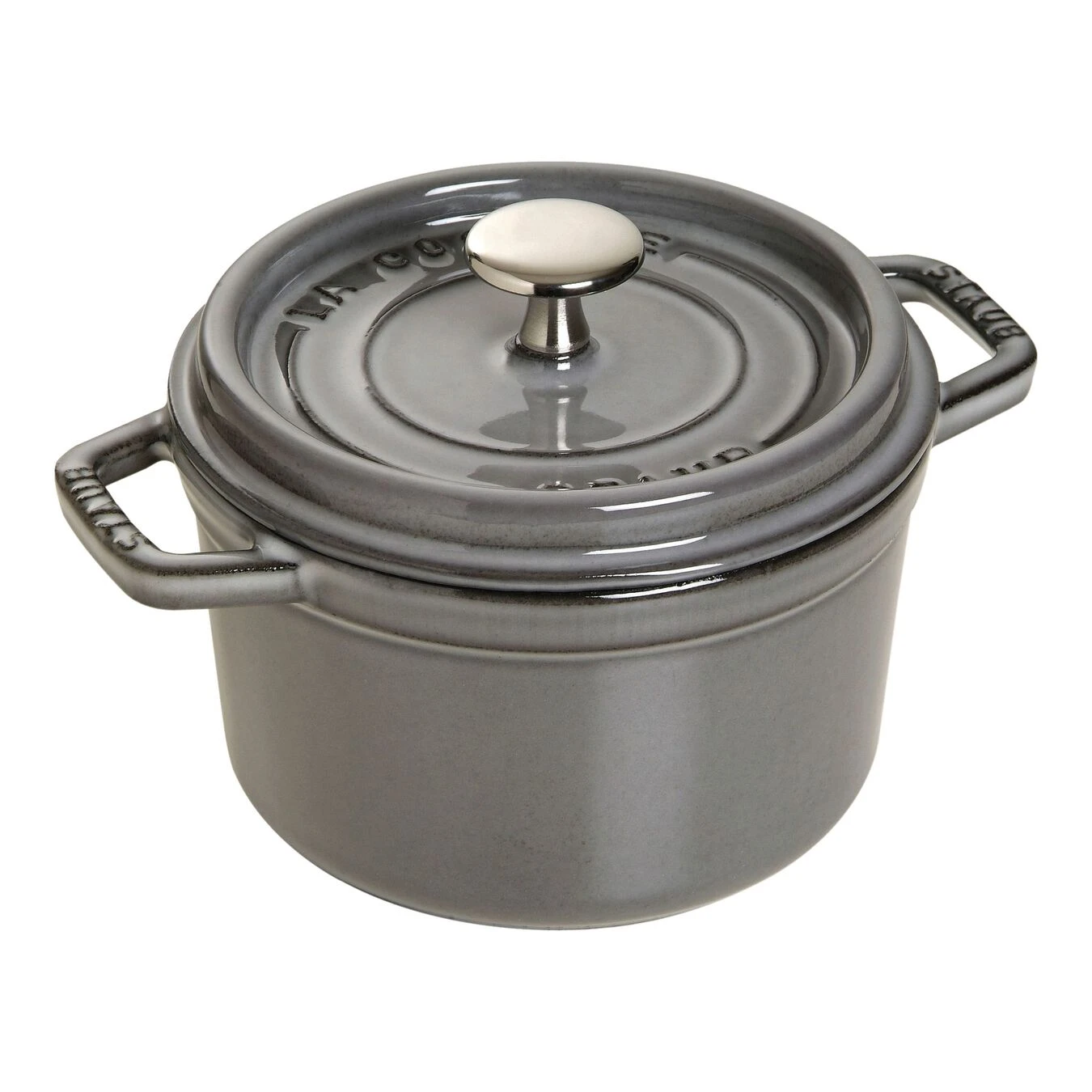 Staub Cocotte Rotonda - 16 Cm, Colore Grigio Grafite 1 Staub Cocotte Rotonda - 16 Cm, Colore Grigio Grafite