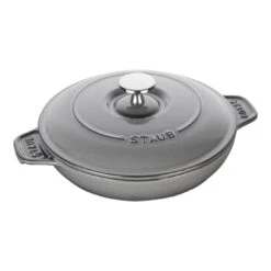 Staub Pirofila Con Coperchio Rotonda - 20 Cm, Grigio Grafite