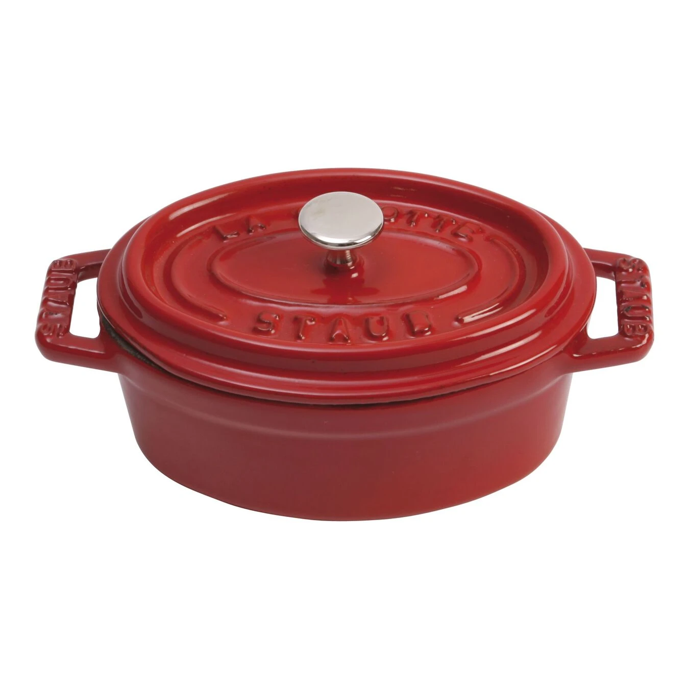 Staub Mini Cocotte Ovale - 11 Cm, Ciliegia 1 Staub Mini Cocotte Ovale - 11 Cm, Ciliegia
