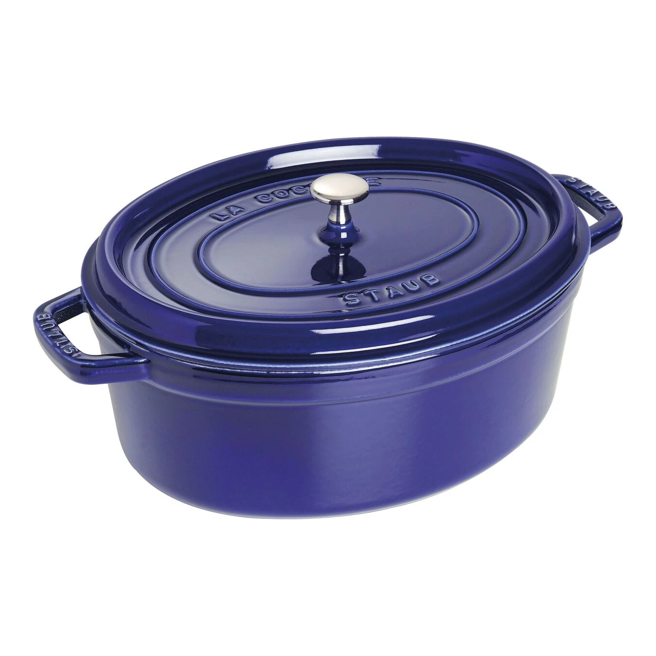 Staub Cocotte Ovale - 31 Cm, Blu Scuro 1 Staub Cocotte Ovale - 31 Cm, Blu Scuro
