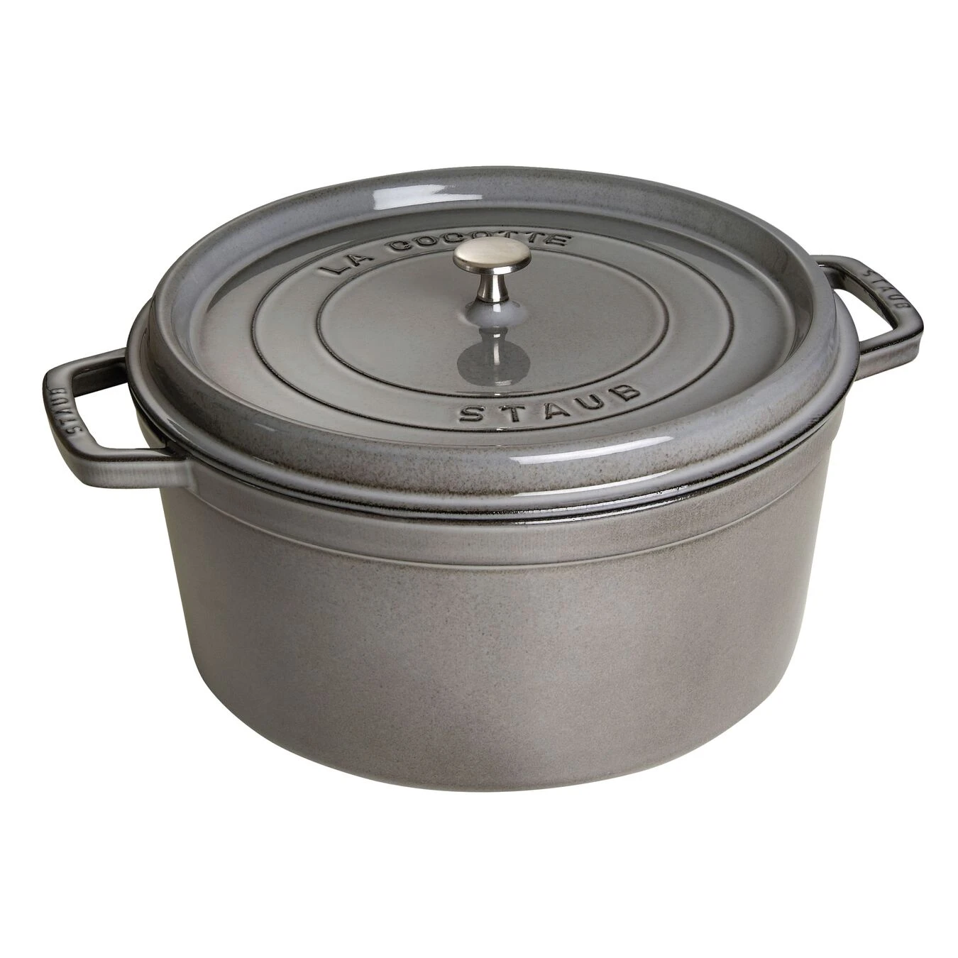 Staub Cocotte Rotonda - 34 Cm, Colore Grigio Grafite 1 Staub Cocotte Rotonda - 34 Cm, Colore Grigio Grafite