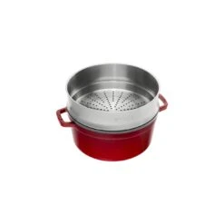 Staub Cocotte Con Cestello A Vapore Rotonda - 26 Cm, Ciliegia -Staub Shop 40510 601 0 2