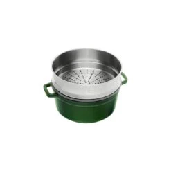 Staub Cocotte Con Cestello A Vapore Rotonda - 26 Cm, Basilico 5 Staub Cocotte Con Cestello A Vapore Rotonda - 26 Cm, Basilico -Staub Shop 40510 603 0 2