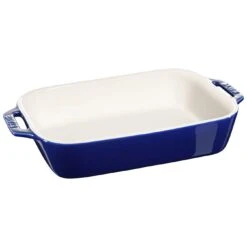 Staub Pirofila Rettangolare - 27 X 20 Cm, Blu Scuro