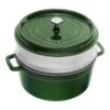 Staub Cocotte Con Cestello A Vapore Rotonda - 26 Cm, Basilico