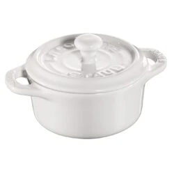 Staub Mini Cocotte Rotonda - 10 Cm, Bianco Puro