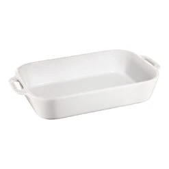 Staub Pirofila Rettangolare - 34 X 24 Cm, Colore Bianco Puro