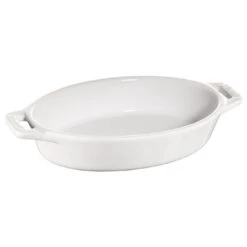 Staub Pirofila Ovale - 17 Cm, Colore Bianco Puro