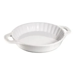 Staub Tortiera Rotonda - 24 Cm, Bianco Puro