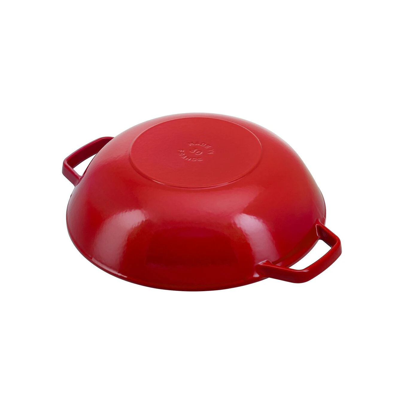 Staub Wok Con Coperchio In Vetro Rotondo - 30 Cm, Ciliegia 3 Staub Wok Con Coperchio In Vetro Rotondo - 30 Cm, Ciliegia - immagine 3