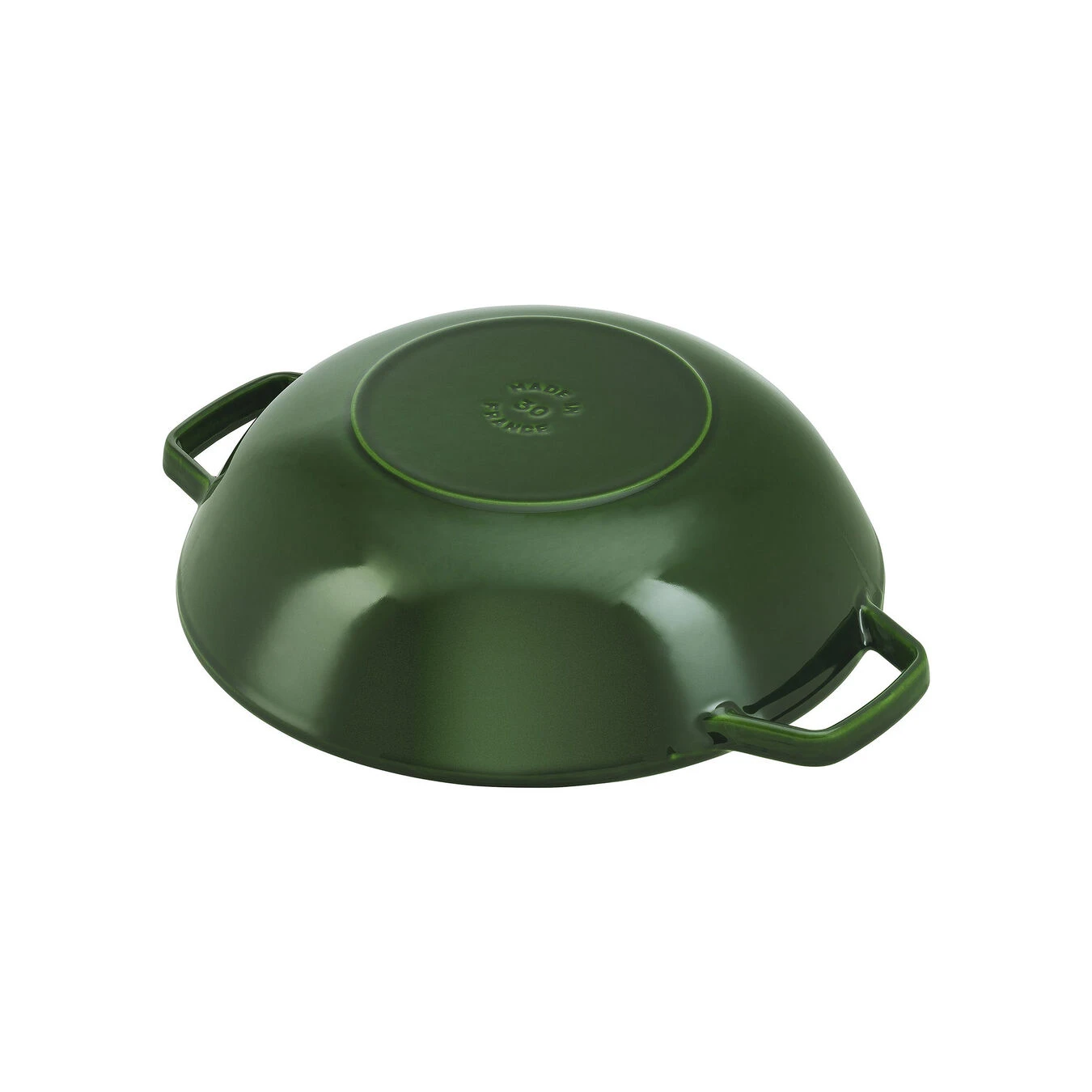 Staub Wok Con Coperchio In Vetro Rotondo - 30 Cm, Basilico 3 Staub Wok Con Coperchio In Vetro Rotondo - 30 Cm, Basilico - immagine 3