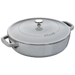 Staub Tegame Chistera Rotondo - 28 Cm, Grigio Grafite
