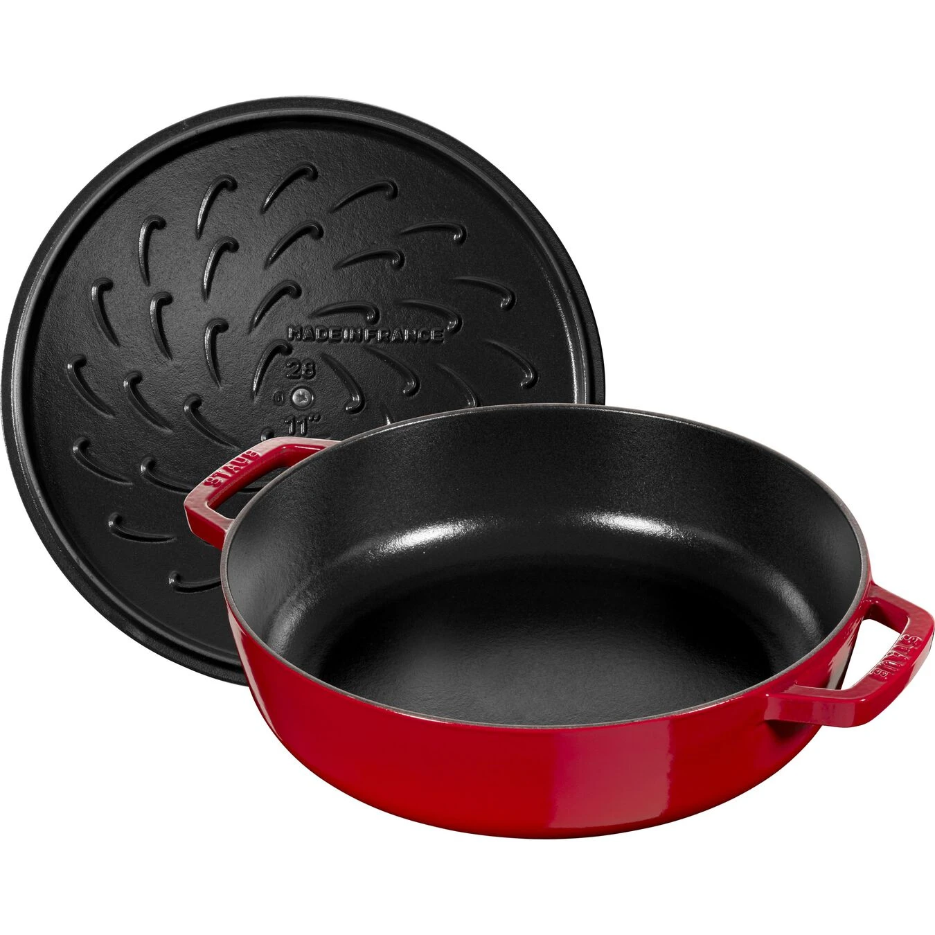 Staub Tegame Chistera Rotondo - 24 Cm, Ciliegia 2 Staub Tegame Chistera Rotondo - 24 Cm, Ciliegia - immagine 2
