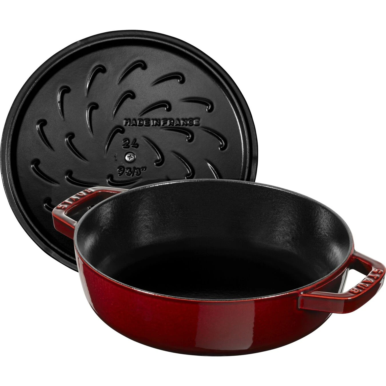 Staub Tegame Chistera Rotondo - 28 Cm, Granatina 2 Staub Tegame Chistera Rotondo - 28 Cm, Granatina - immagine 2