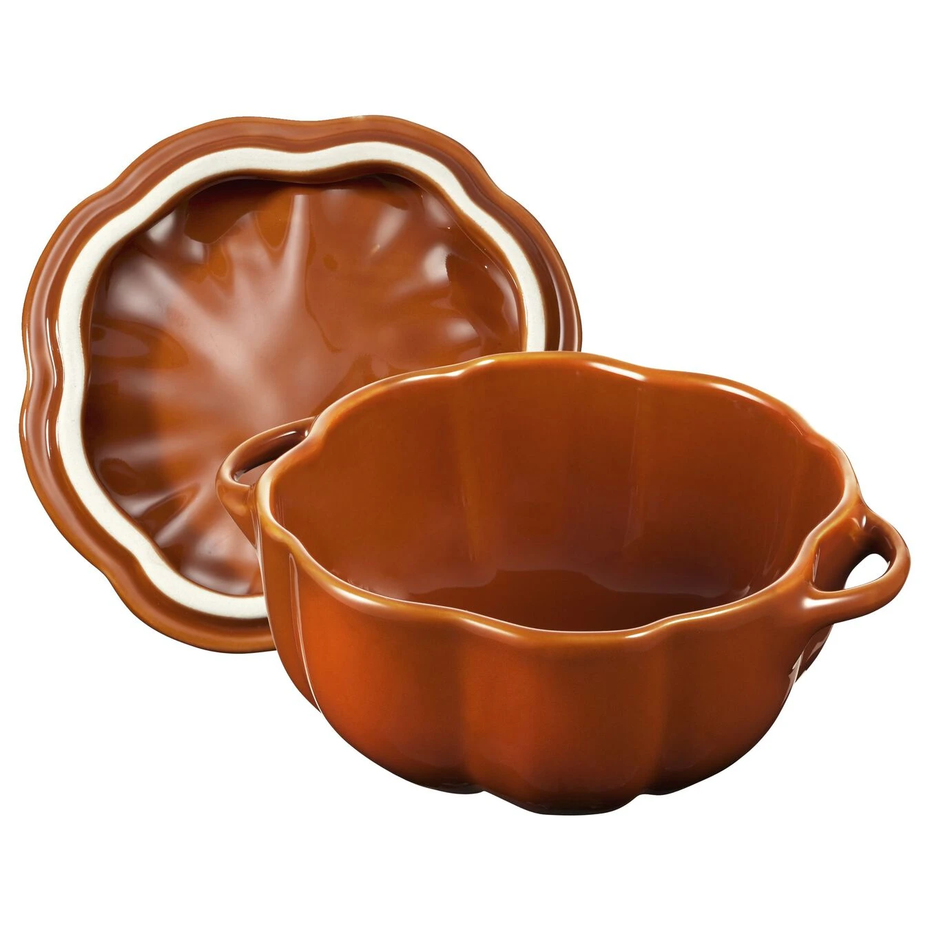 Staub Cocotte Zucca - 12 Cm, Cannella 2 Staub Cocotte Zucca - 12 Cm, Cannella - immagine 2