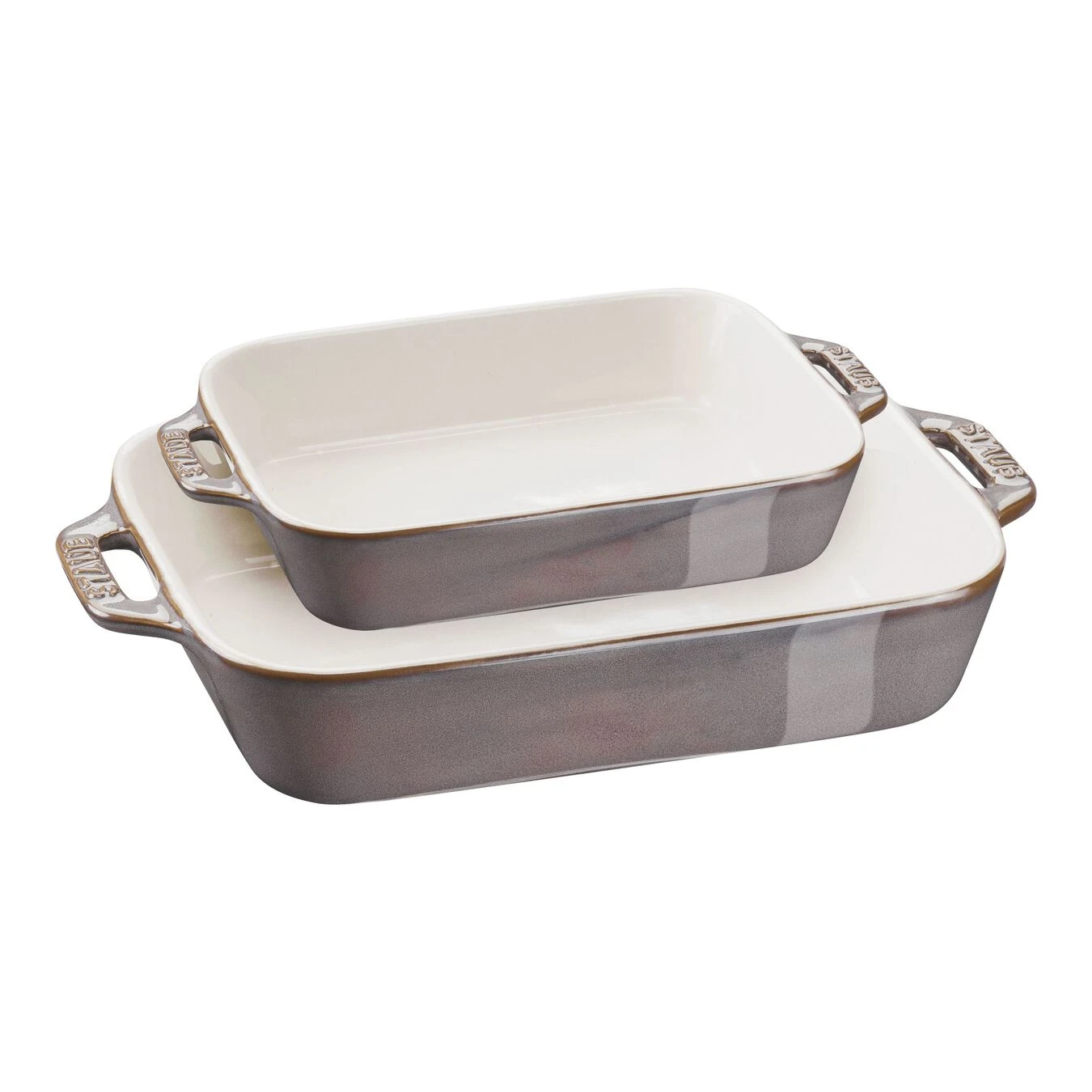 Staub Set Di Pirofile Rettangolare - 2-pz., Grigio Antico 1 Staub Set Di Pirofile Rettangolare - 2-pz., Grigio Antico