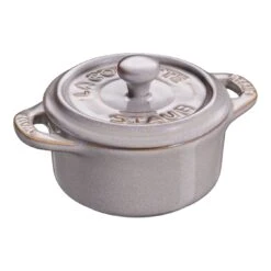 Staub Mini Cocotte Rotonda - 10 Cm, Grigio Antico