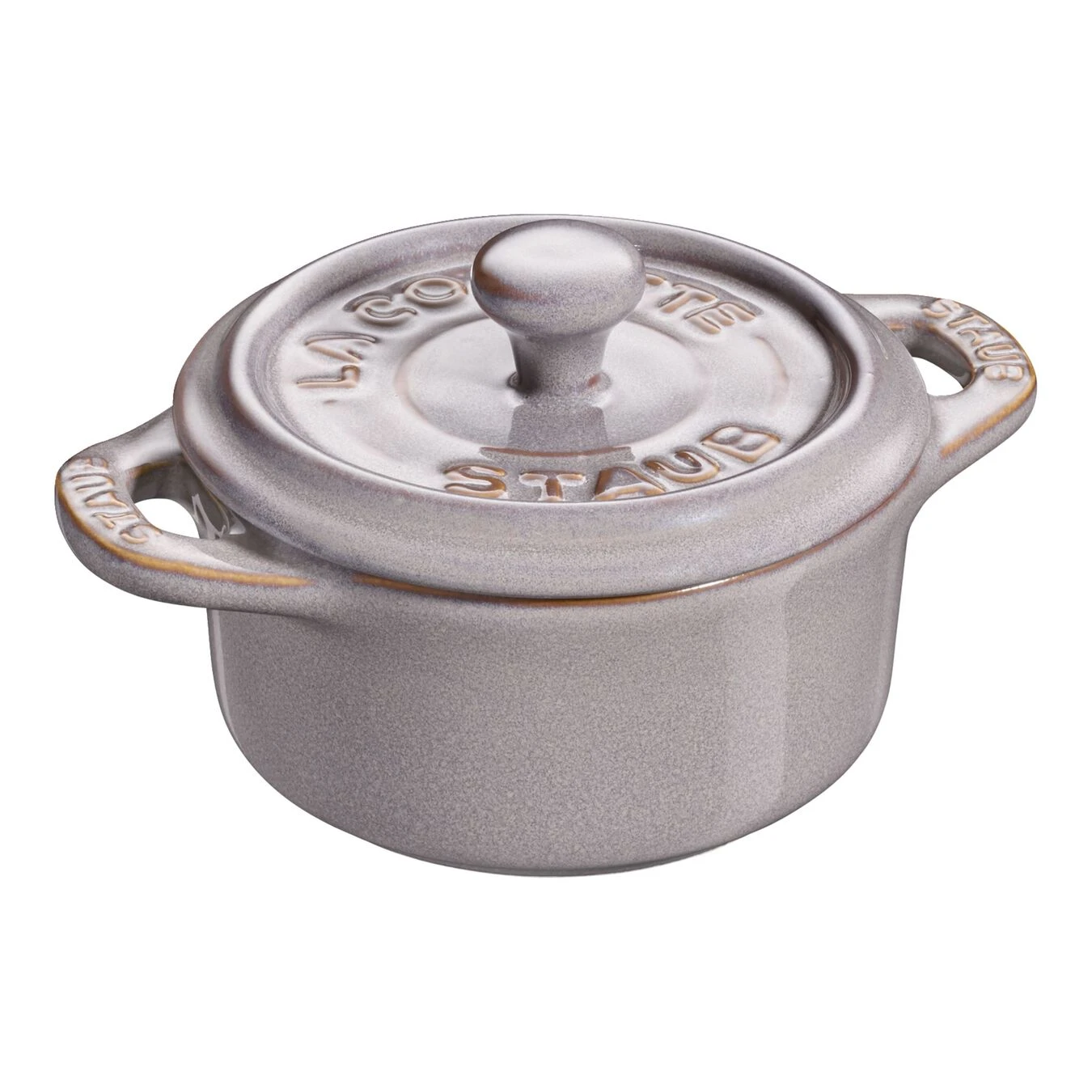 Staub Mini Cocotte Rotonda - 10 Cm, Grigio Antico 1 Staub Mini Cocotte Rotonda - 10 Cm, Grigio Antico