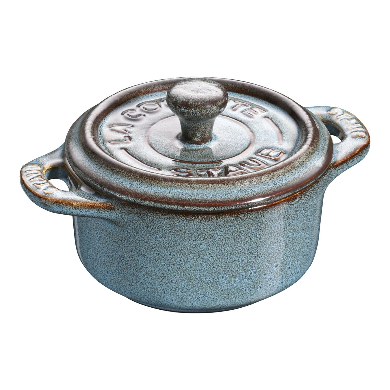 Staub Mini Cocotte Rotonda - 10 Cm, Turchese Antico 1 Staub Mini Cocotte Rotonda - 10 Cm, Turchese Antico