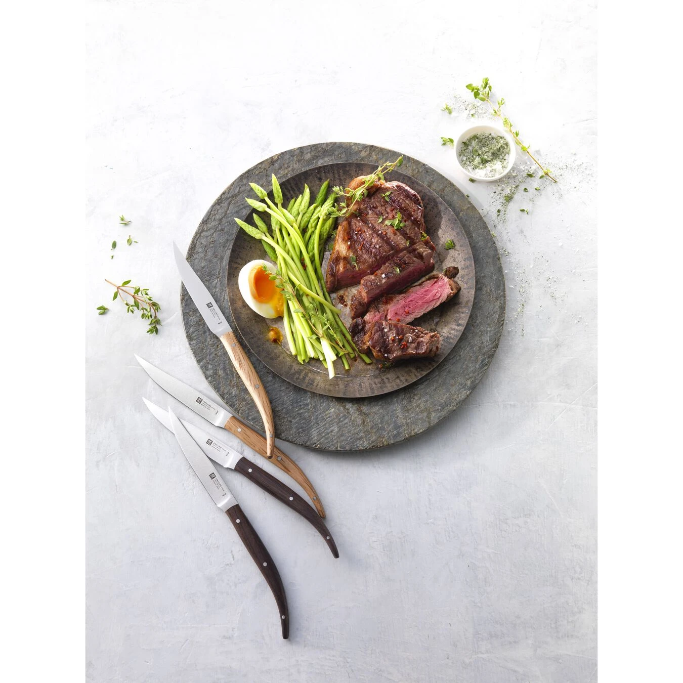 Zwilling Set Da Bistecca Liscio, Marrone 2 Zwilling Set Da Bistecca Liscio, Marrone - immagine 2