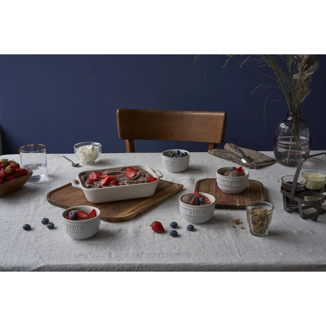 Staub Set Di Pirofile Rettangolare - 3-pz., Avorio 2 Staub Set Di Pirofile Rettangolare - 3-pz., Avorio - immagine 2