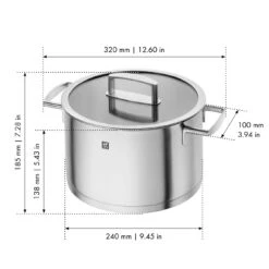 Zwilling Pentola - 24 Cm, 18/10 Acciaio Inossidabile -Staub Shop 66463 240 0 4