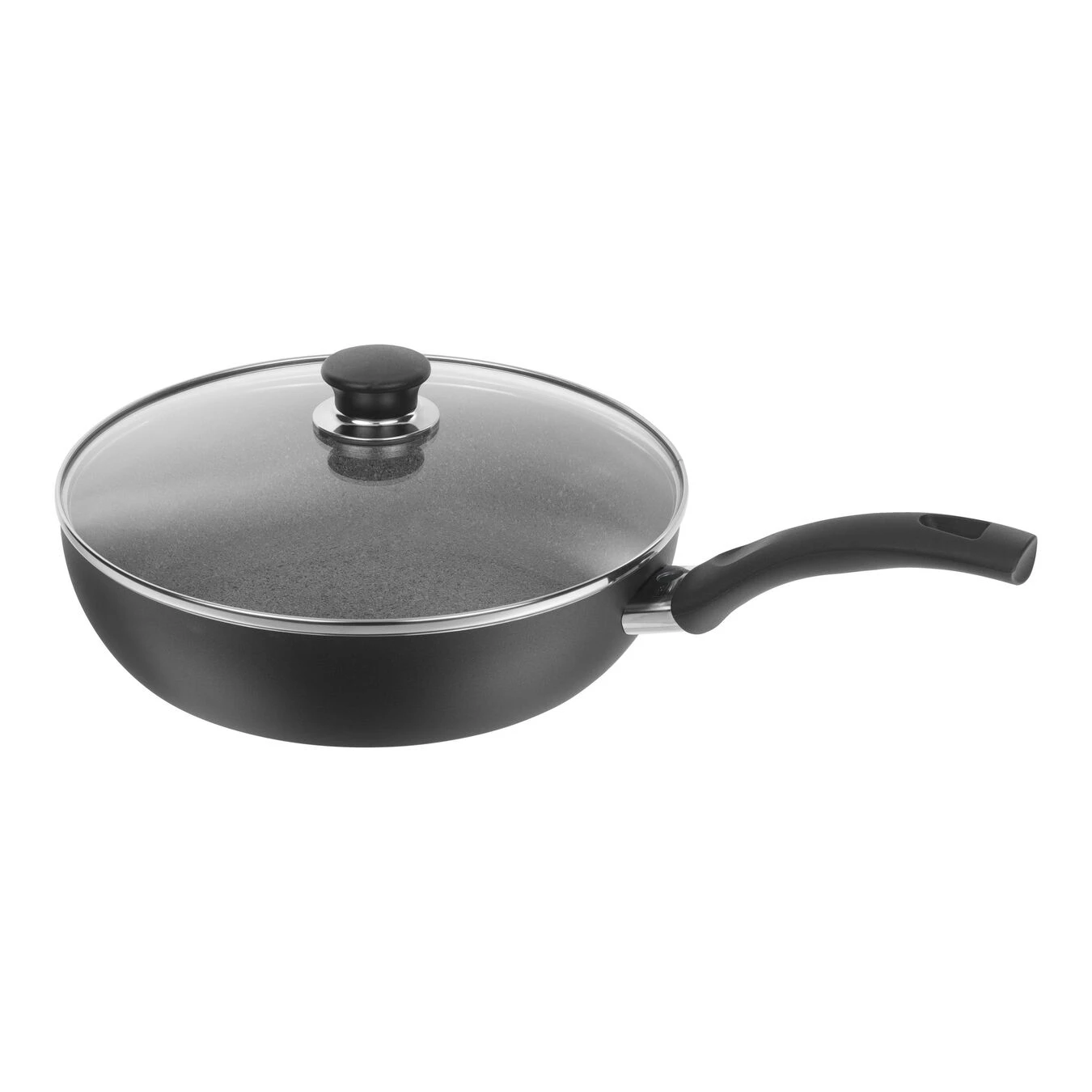 Ballarini Padella Alta Con Coperchio In Vetro - 28 Cm, Alluminio, Granitium 1 Ballarini Padella Alta Con Coperchio In Vetro - 28 Cm, Alluminio, Granitium